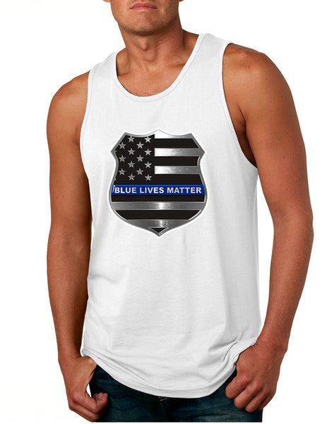 Men's Tank Top Blue Lives Matter American Flag Top