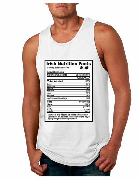 Irish nutrition facts St patrick men jersey tanktop - ALLNTRENDSHOP - 2