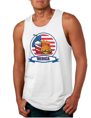 Men's Tank Top Fast Food 'merica Love America USA Top