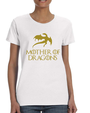 Women's T Shirt Mother Of Dragons Gold Print Popular Top