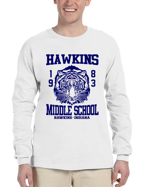 Men's Long Sleeve Hawkins Middle School 1983 Tigers - ALLNTRENDSHOP - 4