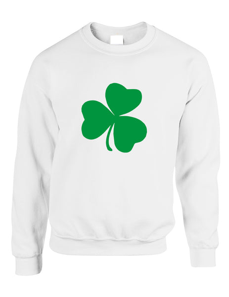 Adult Sweatshirt Green Shamrock Graphic St Patrick's Day Top - ALLNTRENDSHOP - 1