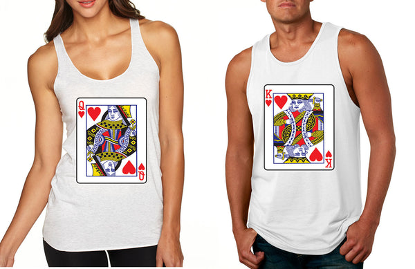 King and Queen matching couples Valentines day tanktop - ALLNTRENDSHOP - 4