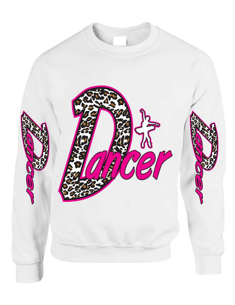 Dancer White Leopard women's sweatshirt - ALLNTRENDSHOP