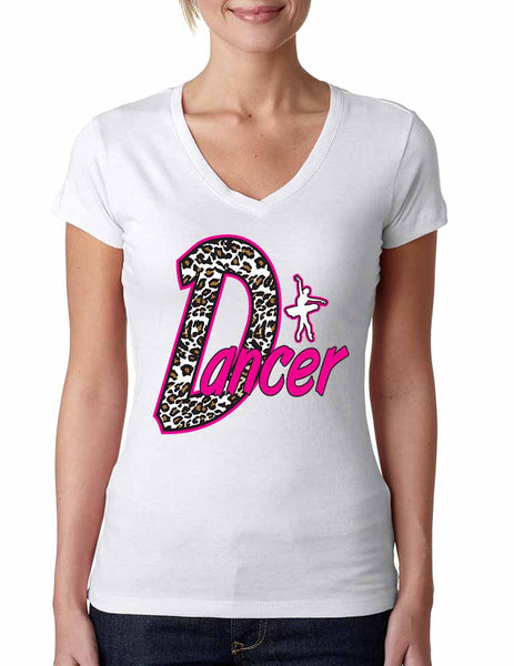 Dancer White Leopard women's sporty V - ALLNTRENDSHOP