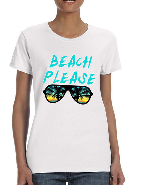 Women's T Shirt Beach Please Summer Vacation Beachwear