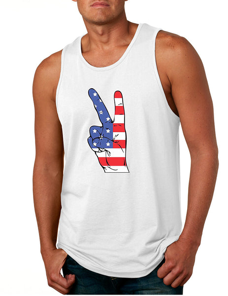 Men's Tank Top American Flag Hand 4th Of July Party Top