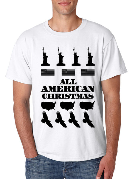 Men's T Shirt Merry American Christmas Ugly Sweater Love USA - ALLNTRENDSHOP - 4