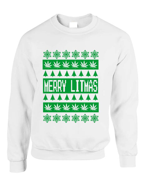 Merry Litmass green womens sweatshirt - ALLNTRENDSHOP - 3