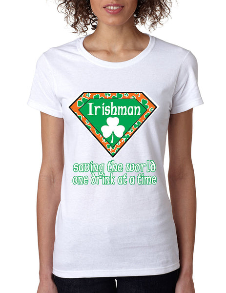 irishman saving the world st patricks women t-shirt - ALLNTRENDSHOP - 5