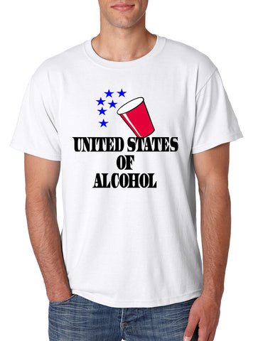 Men's T Shirt United States Of Alcohol Cool 4th Of July Tee