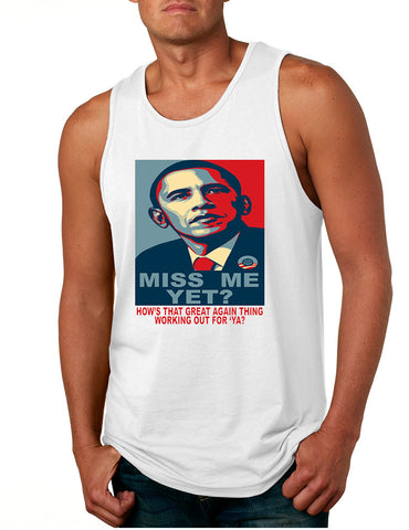 Men's Tank Top Miss Me Yet Obama Trump Elections Top