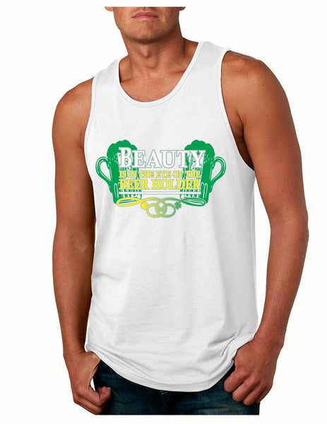 Beauty is in the eye of the Beer holder men Jersey Tanktop - ALLNTRENDSHOP