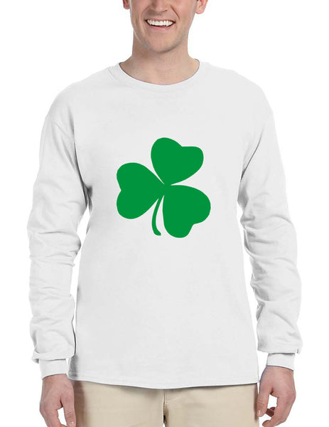 Men's Long Sleeve Green Shamrock Graphic St Patrick's Day Shirt - ALLNTRENDSHOP - 2