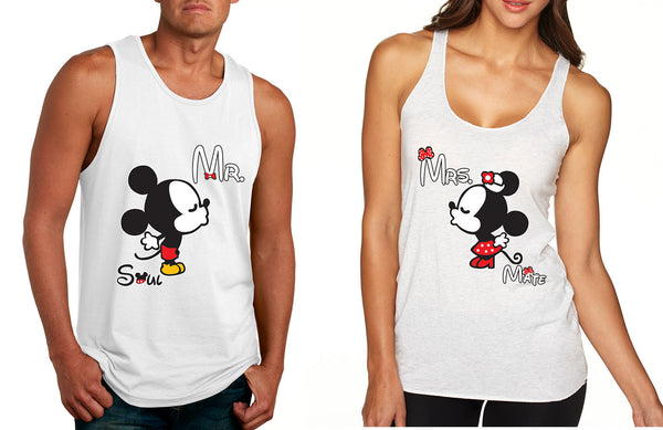 Mr soul Mrs mate kiss couples tanktops Valentines day - ALLNTRENDSHOP - 2