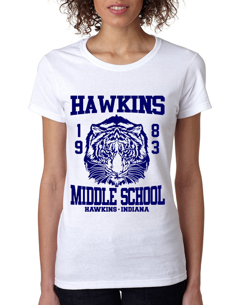 Women's T Shirt Hawkins Middle School 1983 - ALLNTRENDSHOP - 1