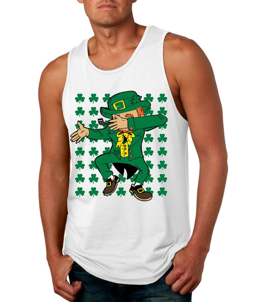 Dabbing Irish Leprechaun St patrick Men jersey Tanktop - ALLNTRENDSHOP