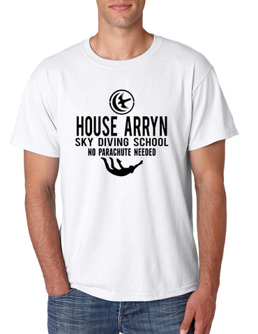 Men's T Shirt House Arryn Sky Diving School Trendy Humor