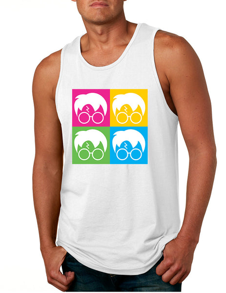 Men's Tank Top 4 Faces Harry Glasses Scar Cool Popular Top - ALLNTRENDSHOP - 2