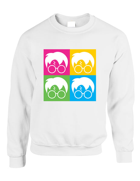 Adult Crewneck 4 Faces Harry Glasses Scar Cool Popular Top - ALLNTRENDSHOP - 8