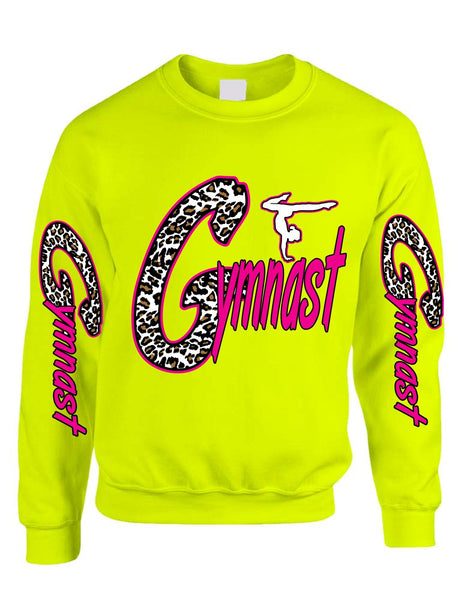 Gymnast  White Leopard women's sweatshirt - ALLNTRENDSHOP