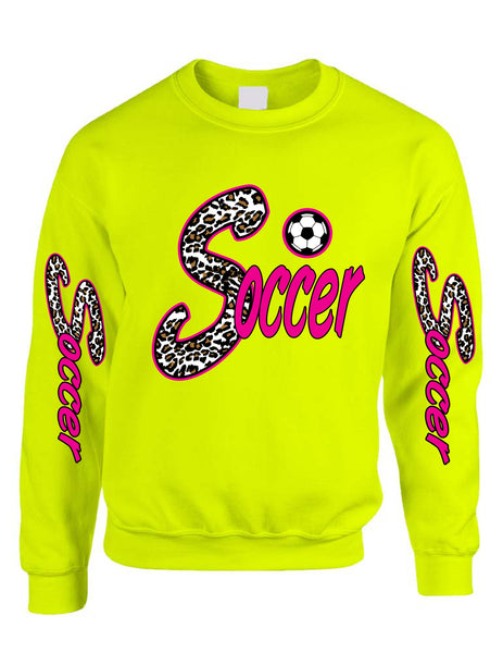 Soccer White Leopard women's sweatshirt - ALLNTRENDSHOP - 2