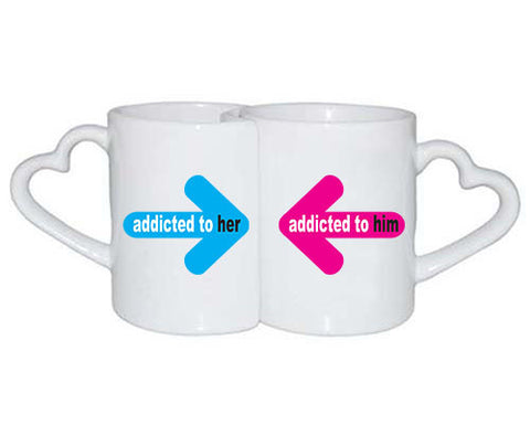Love Mugs addicted to him her - ALLNTRENDSHOP
