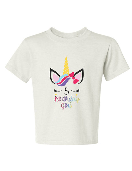 Kids Youth T Shirt Unicorn Birthday Girl Age 2-12 Cute Unicorn Outfit
