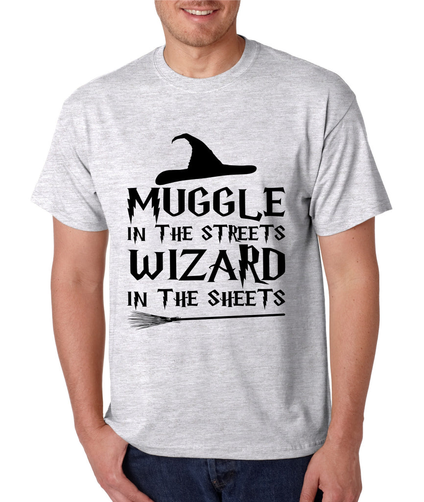 Men's T Shirt Muggle In The Streets Wizard In The Sheets Cool Tee - ALLNTRENDSHOP - 1