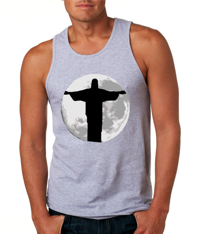 Men's Tank Top Moon Jesus T Shirt Cool Stuff - ALLNTRENDSHOP - 1
