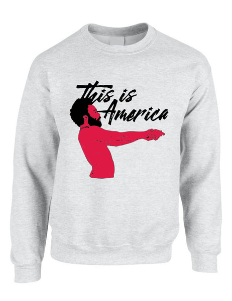 Adult Sweatshirt This Is America Trendy Gift Cool Popular Top