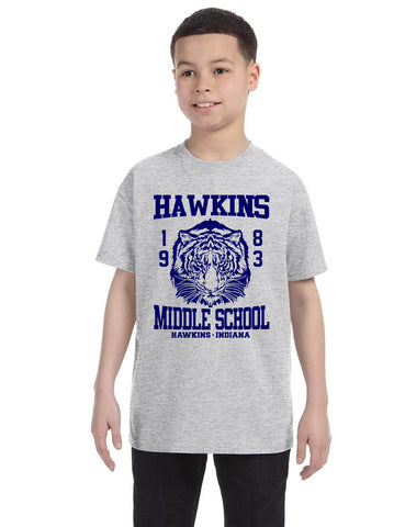 Kids Youth T Shirt Hawkins Middle School 1983 Trendy Tee Gift