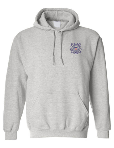 Adult Hoodie Coast Guard Embroidered USCG Top USA Embroidery Gift