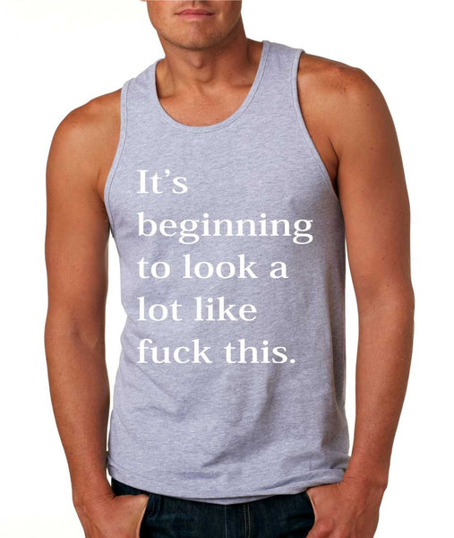 Men's Tank Top Beginning To Look A Lot Like F**k Cool Top - ALLNTRENDSHOP - 6