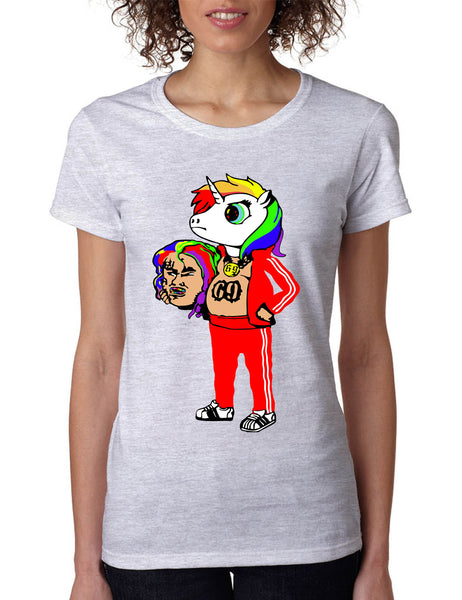 Women's T Shirt 6ix9ine Unicorn 69 Funny Shirt Trendy Hot Fans Gift