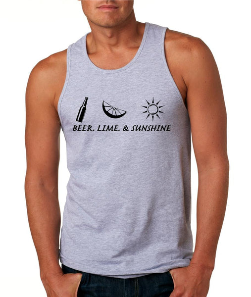 Beer lime and sunshine Men's Jersey Tanktop - ALLNTRENDSHOP