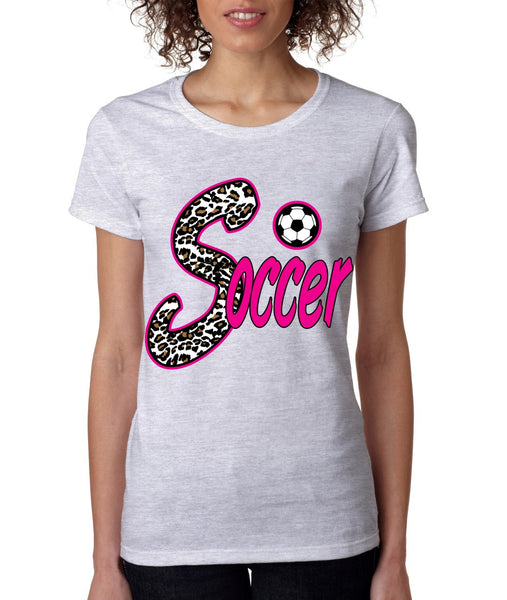 Soccer White Leopard women's T-Shirts - ALLNTRENDSHOP - 2