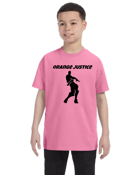 Kids Youth T Shirt Orange Justice Move Dance Trendy Dancing Gift