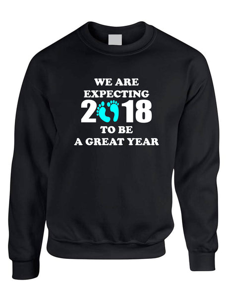 Adult Sweatshirt We Are Expecting Boy Pregnancy Reveal 2018 To Be