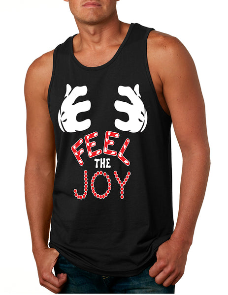 Men's Tank Top Feel The Joy Cute Xmas Shirt Trendy Holiday Gift