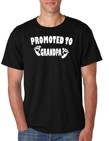 Men's T Shirt Promoted To Grandpa New Born Announcement Gift Idea