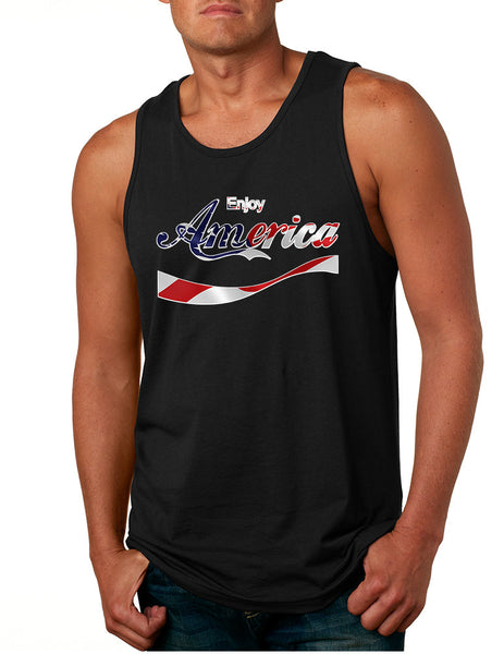 Men's Tank Top Enjoy America 4th Of July Top Love USA