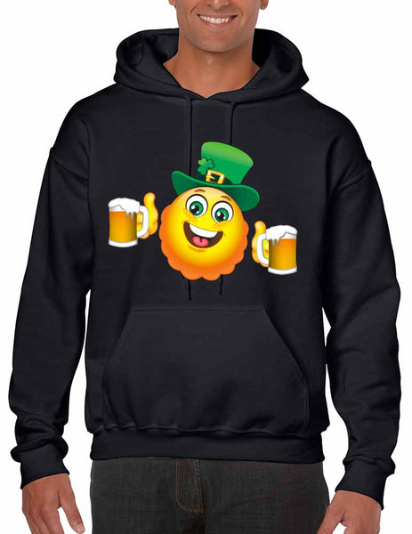 Irish smiling Emoji ST patricks men hooded sweatshirt - ALLNTRENDSHOP - 3