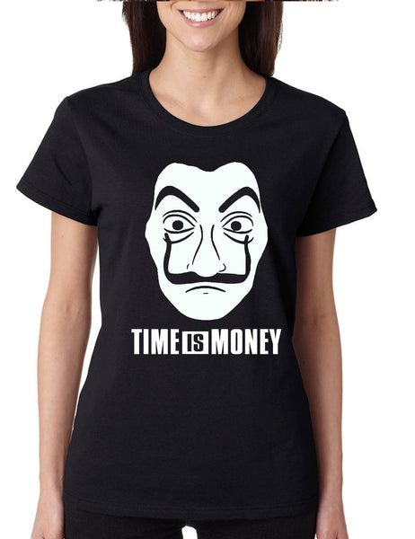 Women's T Shirt Time Is Money Trendy Shirt Popular Graphic Tee
