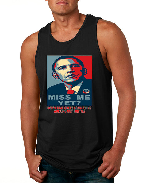 Men's Tank Top Miss Me Yet Obama Trump Elections Top