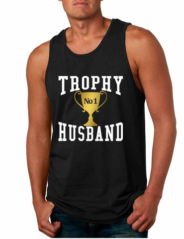 Men's Tank Top Trophy Husband Cool Xmas Love Family Gift Top - ALLNTRENDSHOP - 1