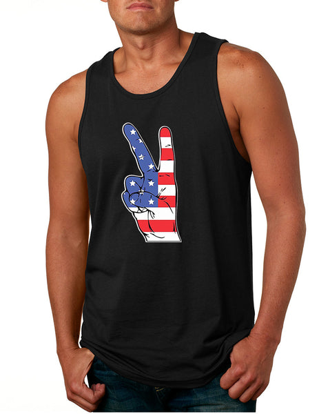 Men's Tank Top American Flag Hand 4th Of July Party Top