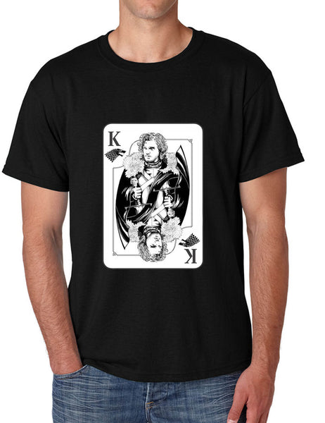 Men's T Shirt Jon Snow Card Trendy Shirt Popular Tee