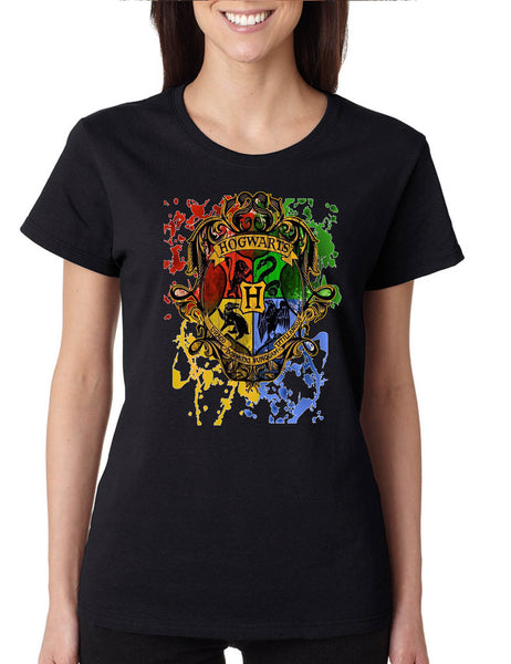 Women's T Shirt Hogwarts Splash Ugly Christmas Fans Gift Holiday Tee