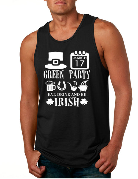 Men's Tank Top Green Party St Patrick's Day Shirt Drunk Top
